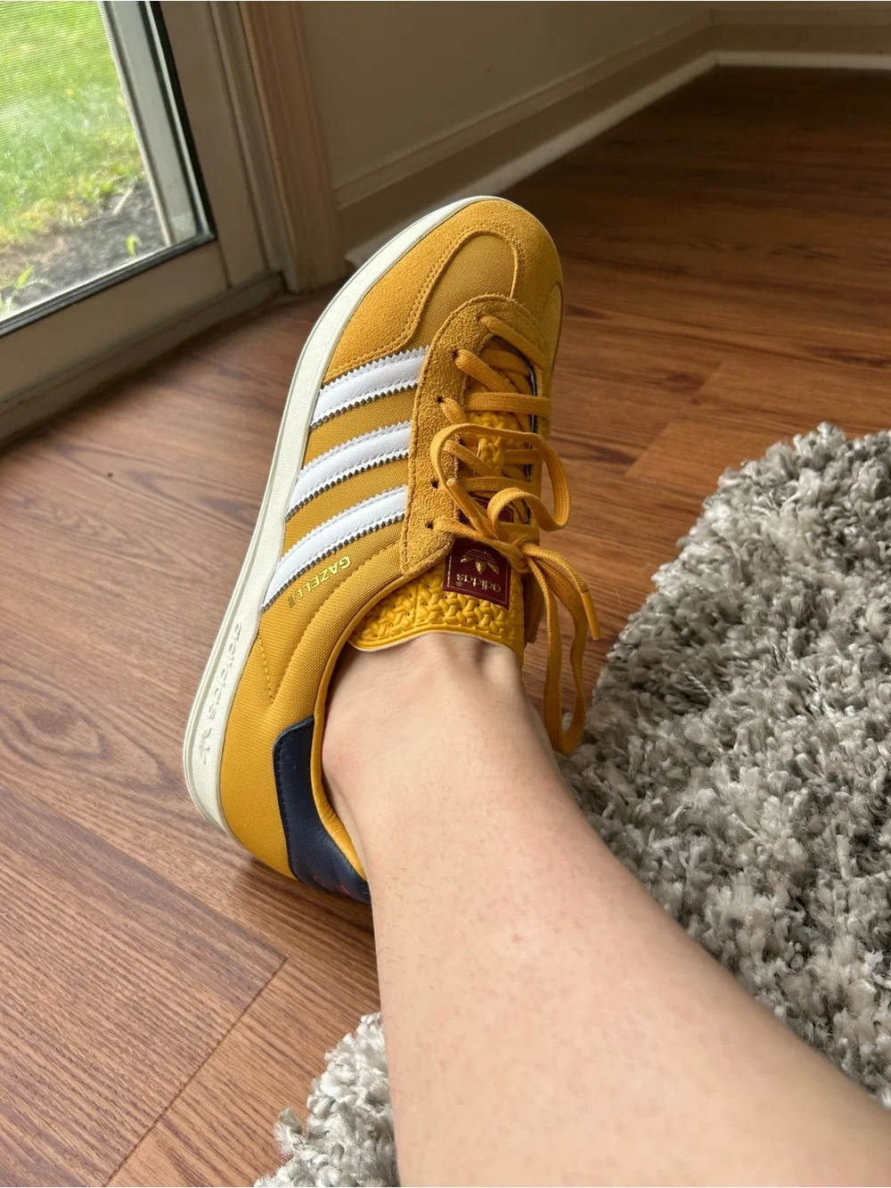 Adidas Gazelle Sneakers in Mustard Yellow, Navy and White unisex